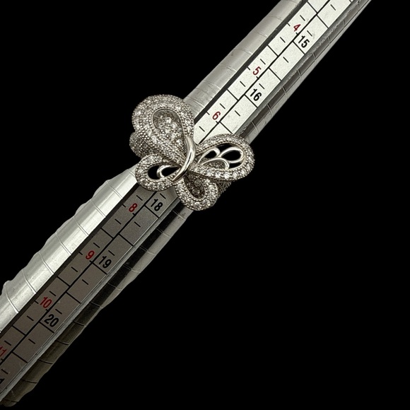 Vintage Sterling Silver Cubic Zirconia size 7 estate VTG weight 11.89G - Picture 11 of 11